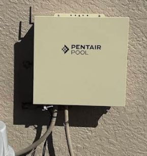 Pentair pool automation controller installed on a Bradenton equipment pad by Sundays Pools