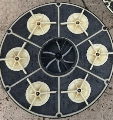 Same multiport valve cleaned and rebuilt with fresh discs